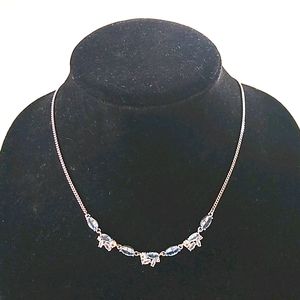 Givenchy Frontal necklace blue cubic zirconia